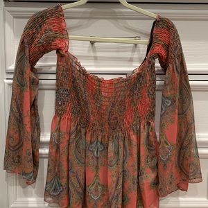 Paisley off the shoulder top
